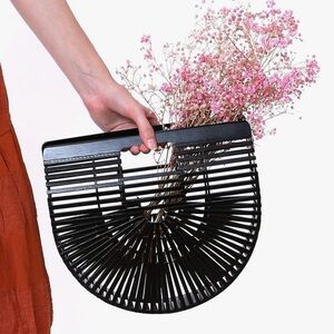 Bamboo Handmade Black Bag